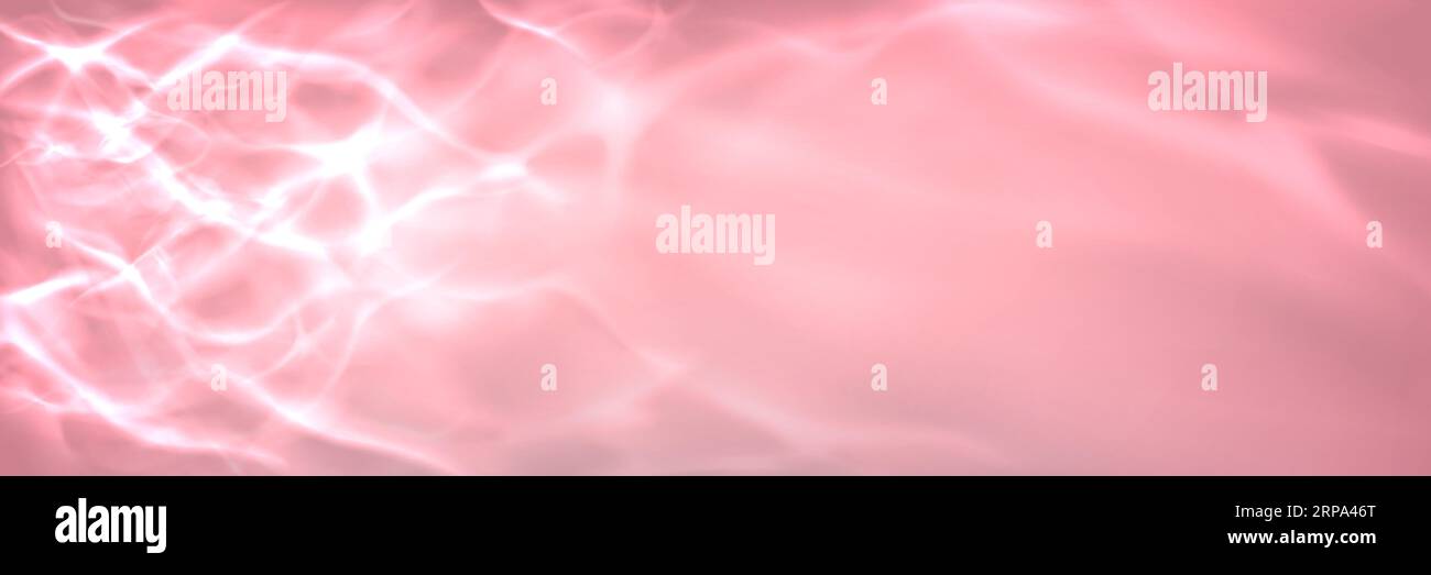 Pink water wave light surface overlay background. 3d clear ocean ...