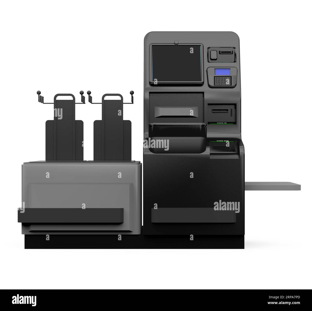 Self Service Cash Register Isolated Stock Photo Alamy