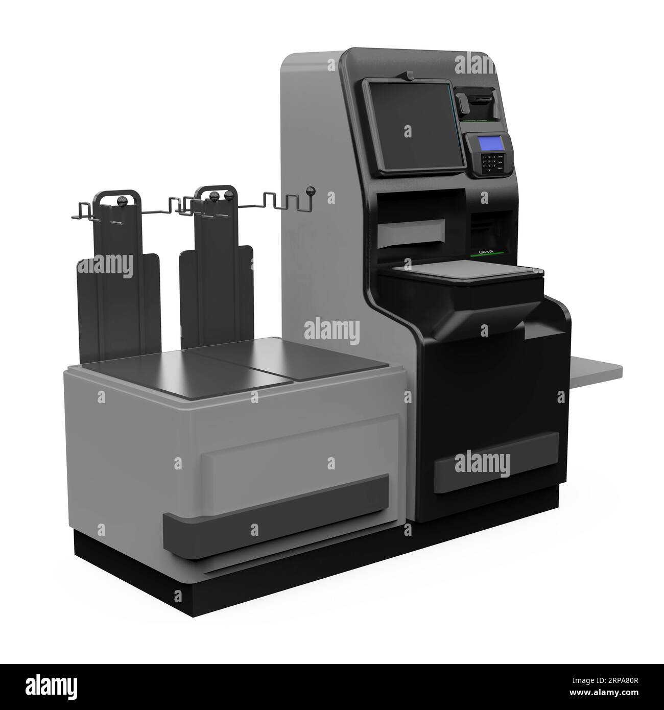 Self Service Cash Register Isolated Stock Photo Alamy