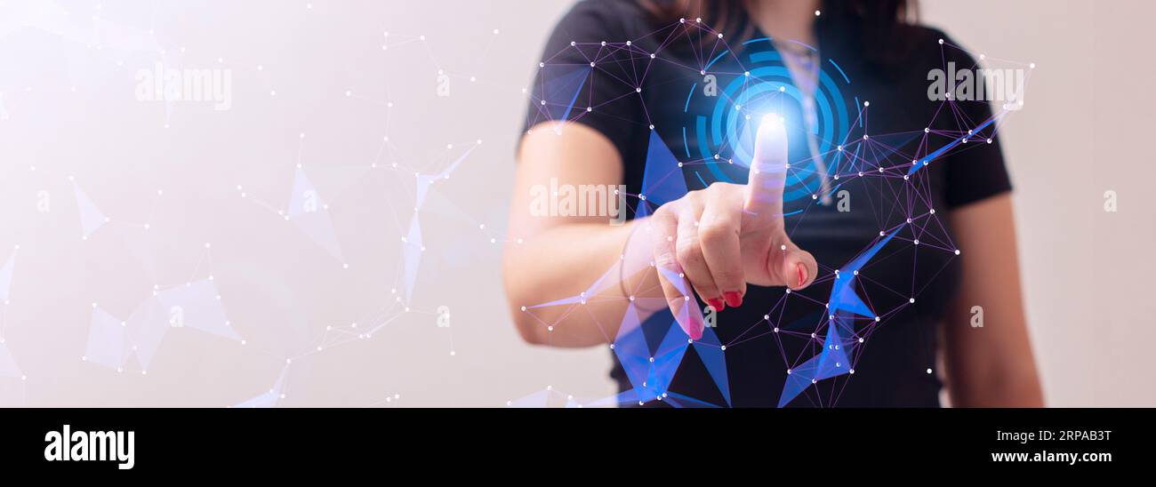 Technology Privacy digital security concept, cybersecurity Stock Photo