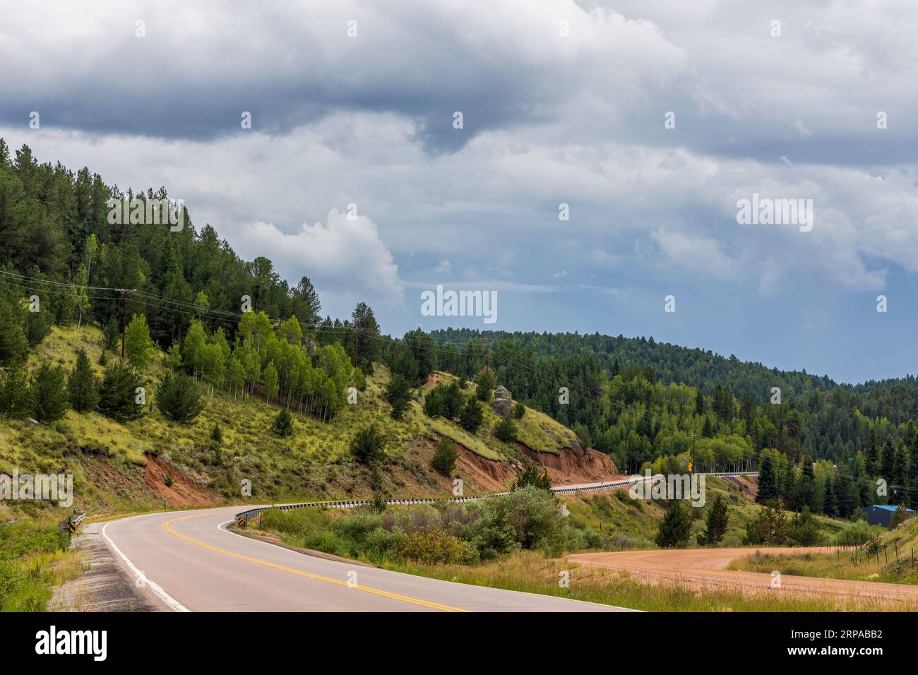 Beautiful landscape view in Rocky Mountains, Colorado, near the town of Victor Stock Photo