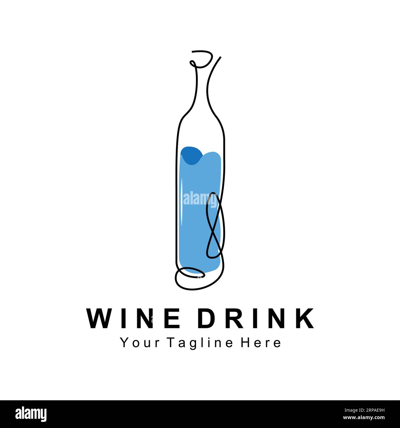 Beverage Wine Logo Design, Glass Illustration, Alcohol Drink Bottle
