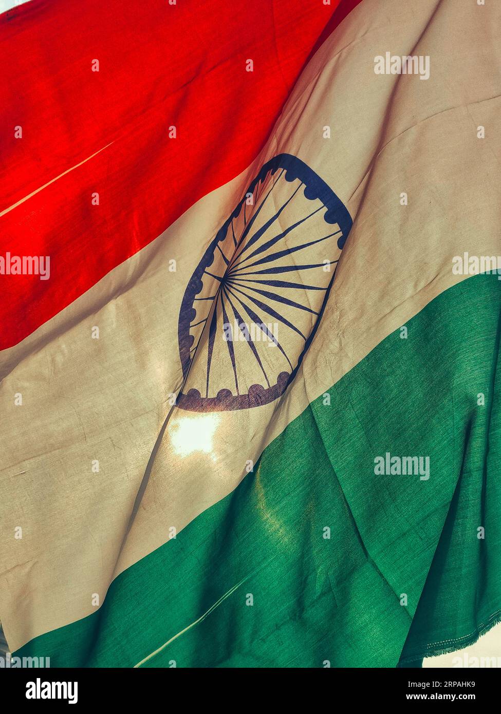 India flag rippling hi-res stock photography and images - Alamy