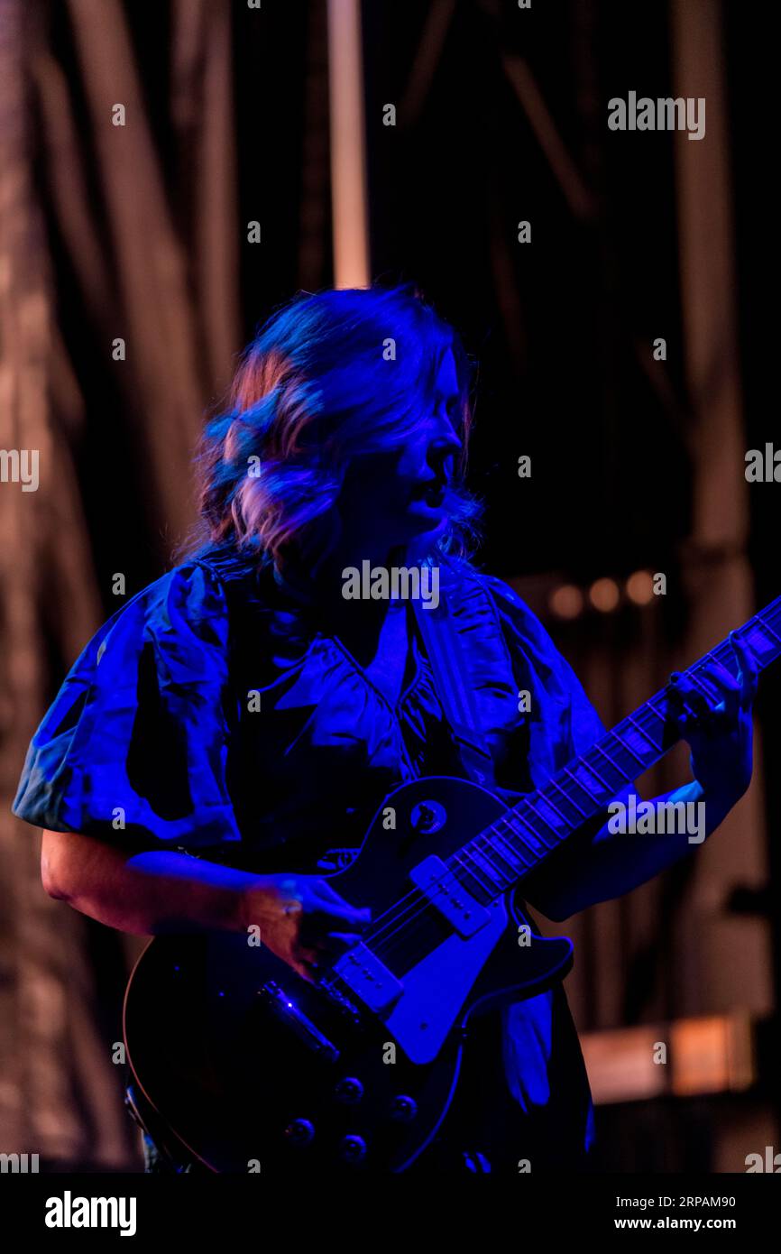 Seattle, USA. 2 Sep, 2023. The Olympia band Sleater Kinney performing at the Fountain Stage