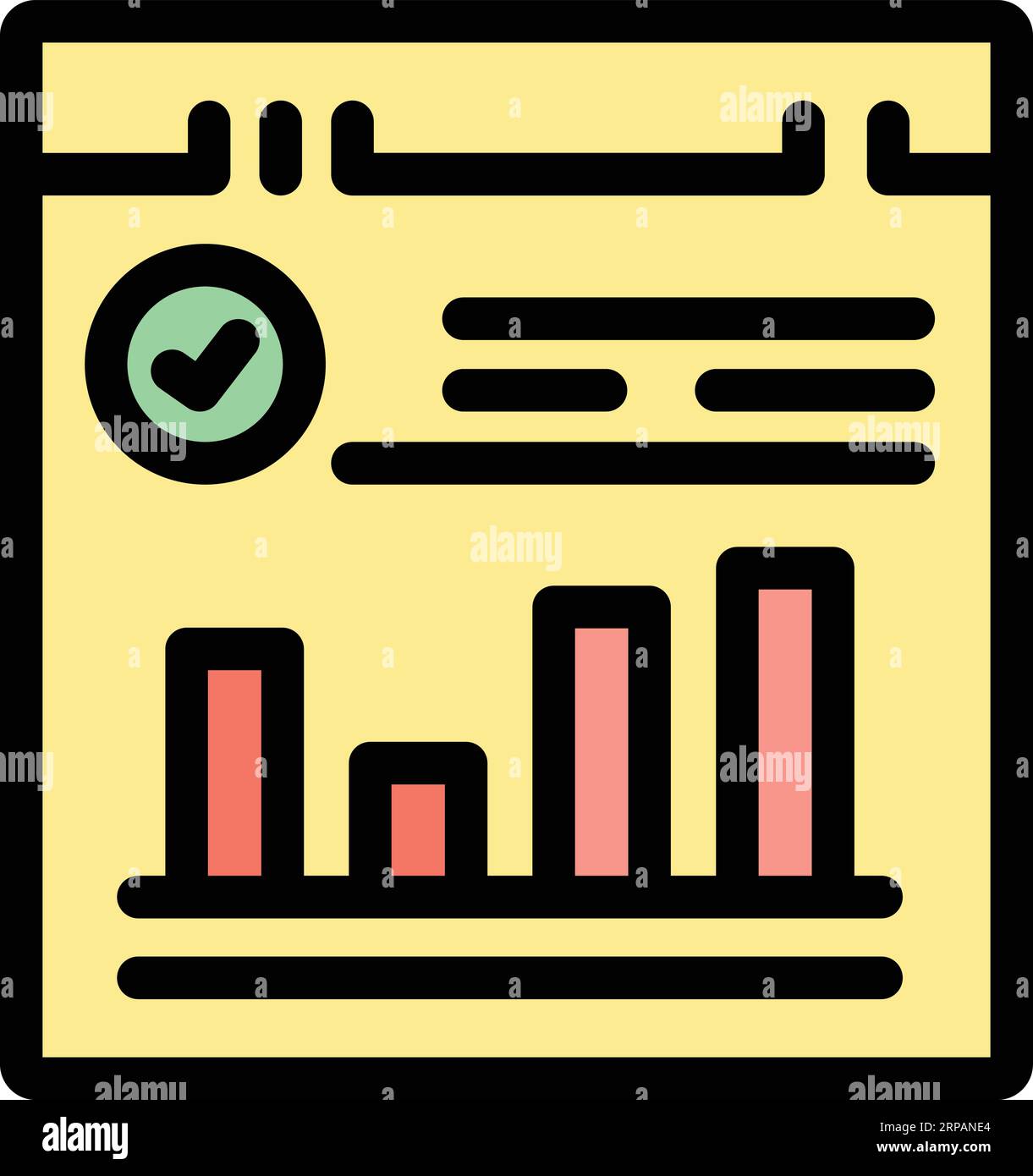 Election chart icon outline vector. Online box. Paper public color flat ...