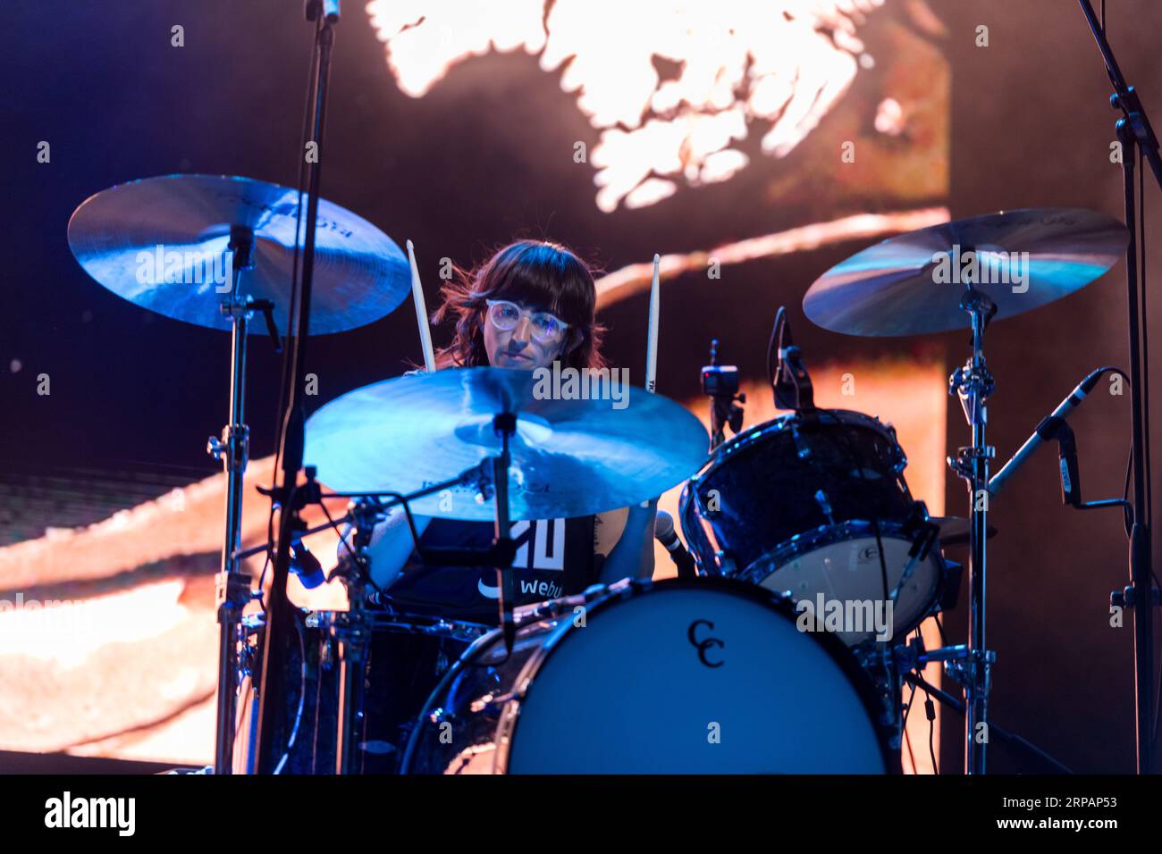Seattle, USA. 2 Sep, 2023. The Olympia band Sleater Kinney performing at the Fountain Stage