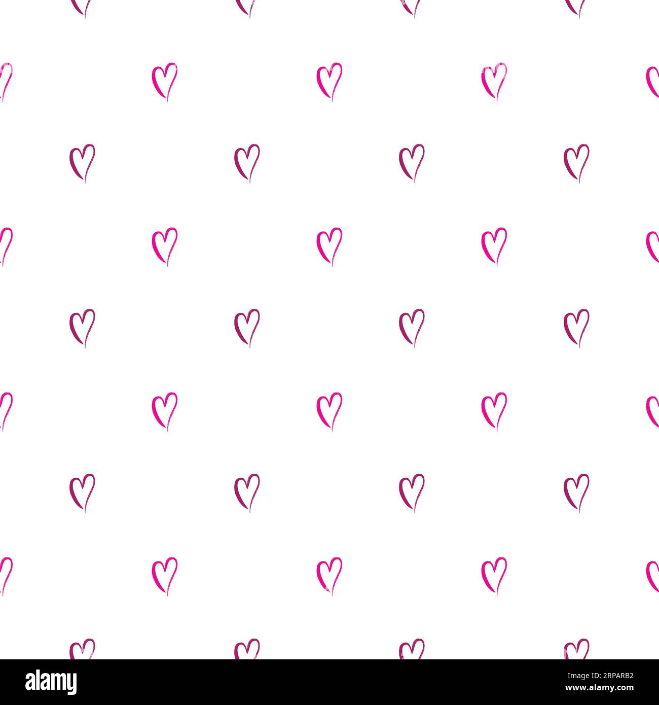 Heart shape vector seamless pattern doodle abstract background illustration Stock Vector