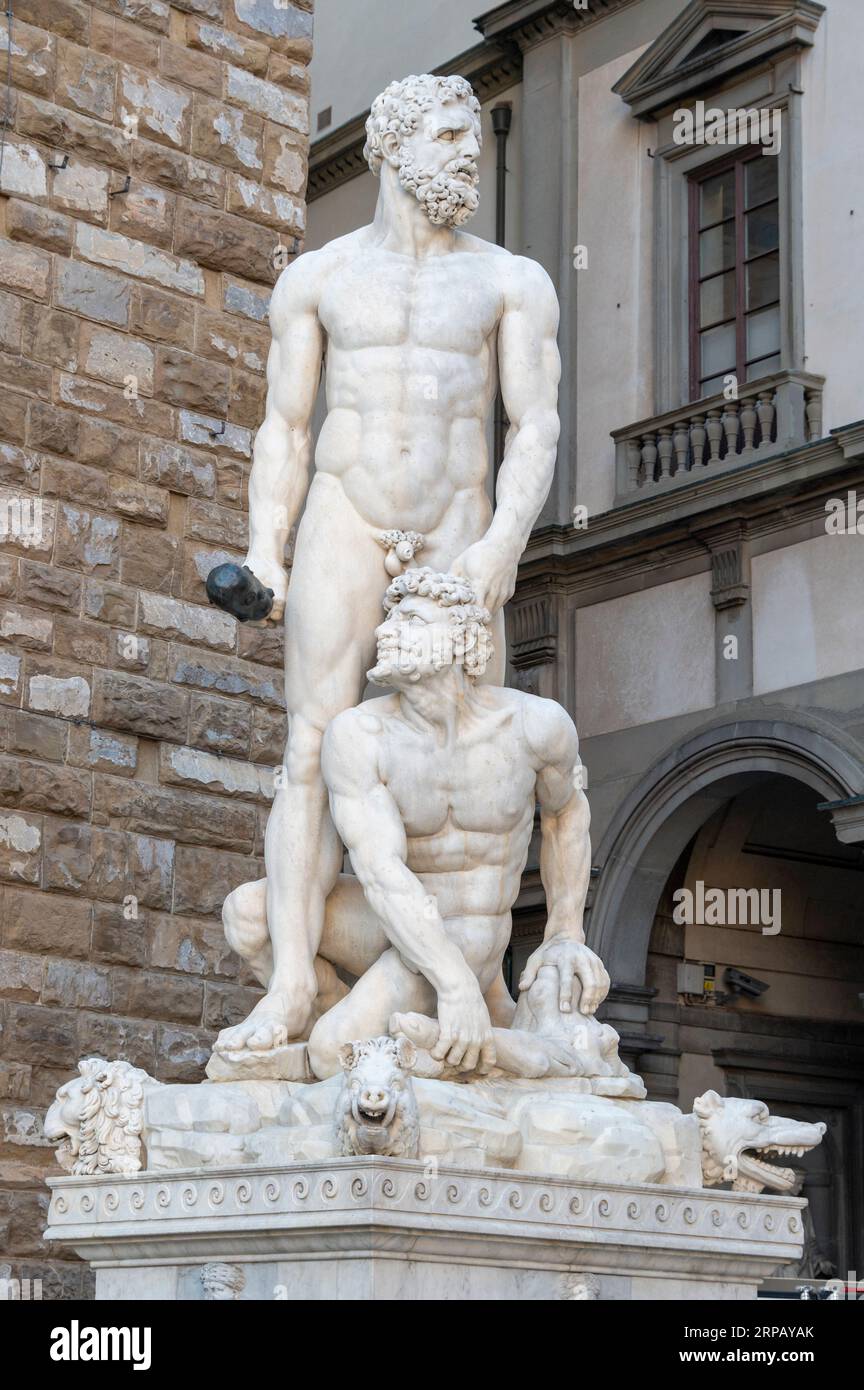 Italian statue, Florence statue, Hercules, Cacus, Florence City Hall