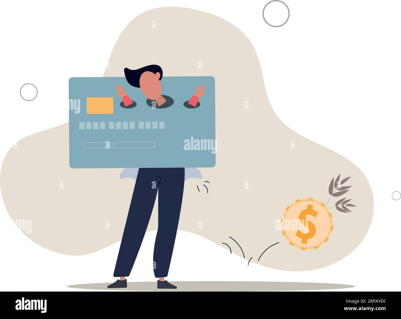 Credit card debt, overspending problem, financial failure or too much