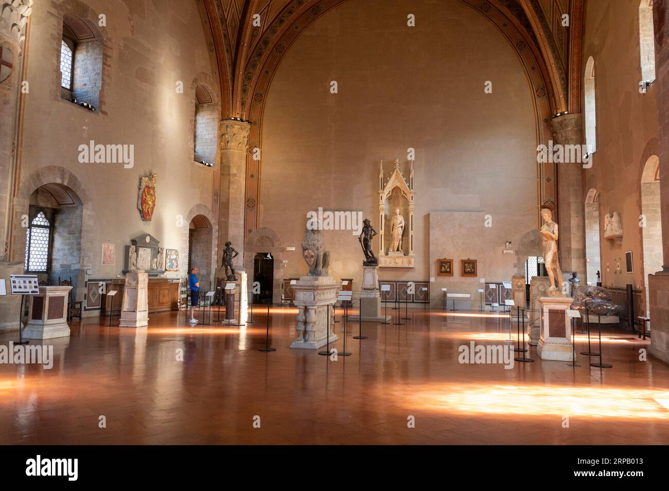 A selection of sculptures in the Donatello room inside the Museo Nazionale del Bargello  (Bargello National Museum). The museum is one of the oldest p Stock Photo