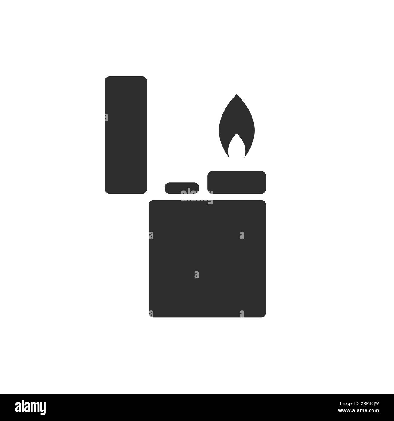 Gas lighter fire flame icon Stock Vector
