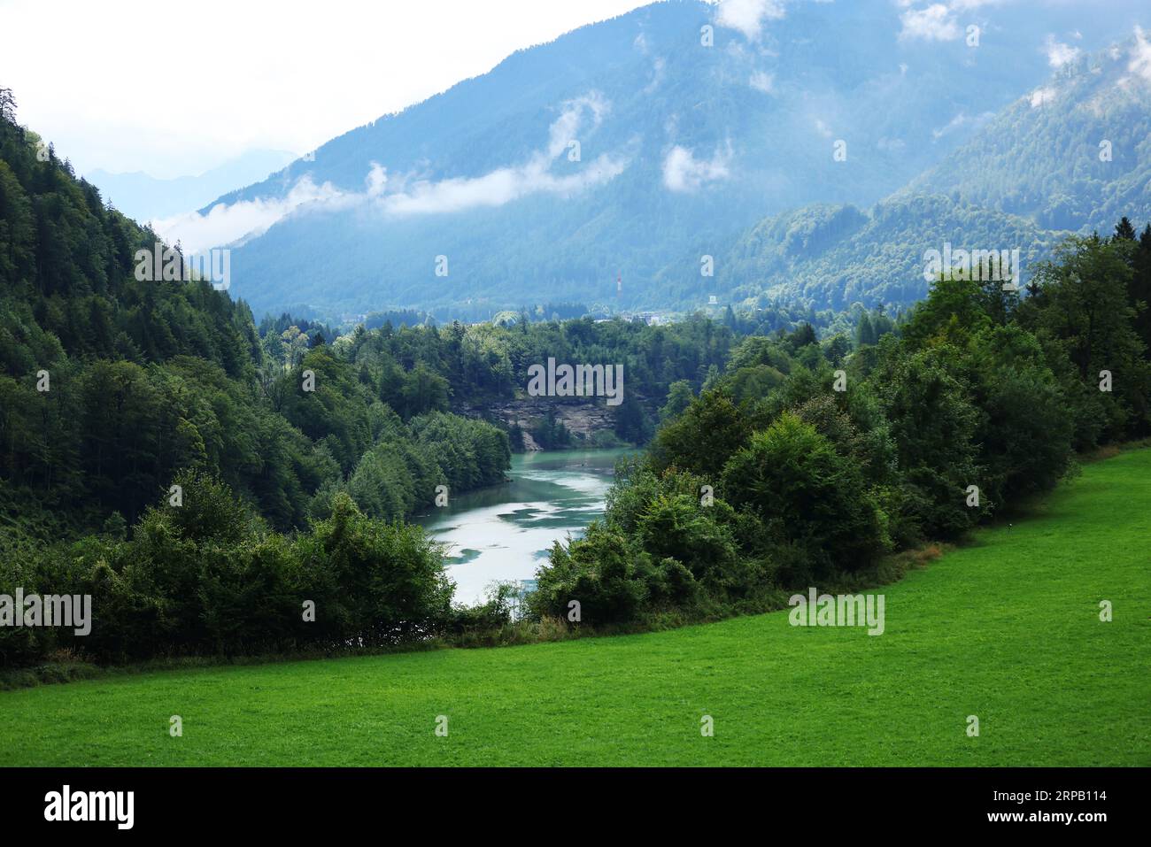 Beautiful green nature landscape river hi-res stock photography and ...