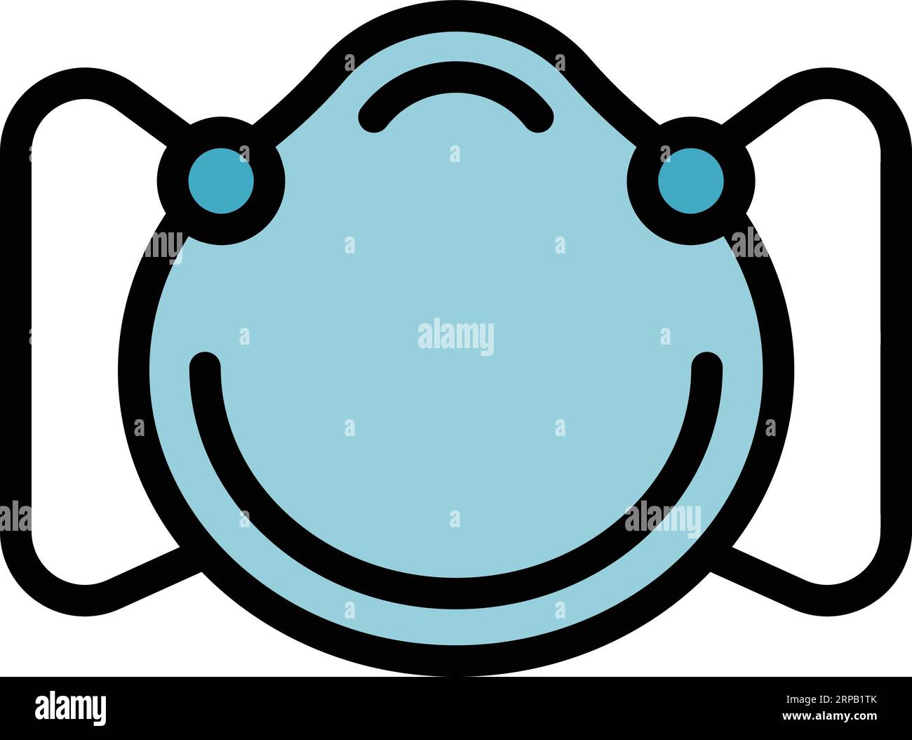 Face mask icon outline vector. Child study. Safety return color flat