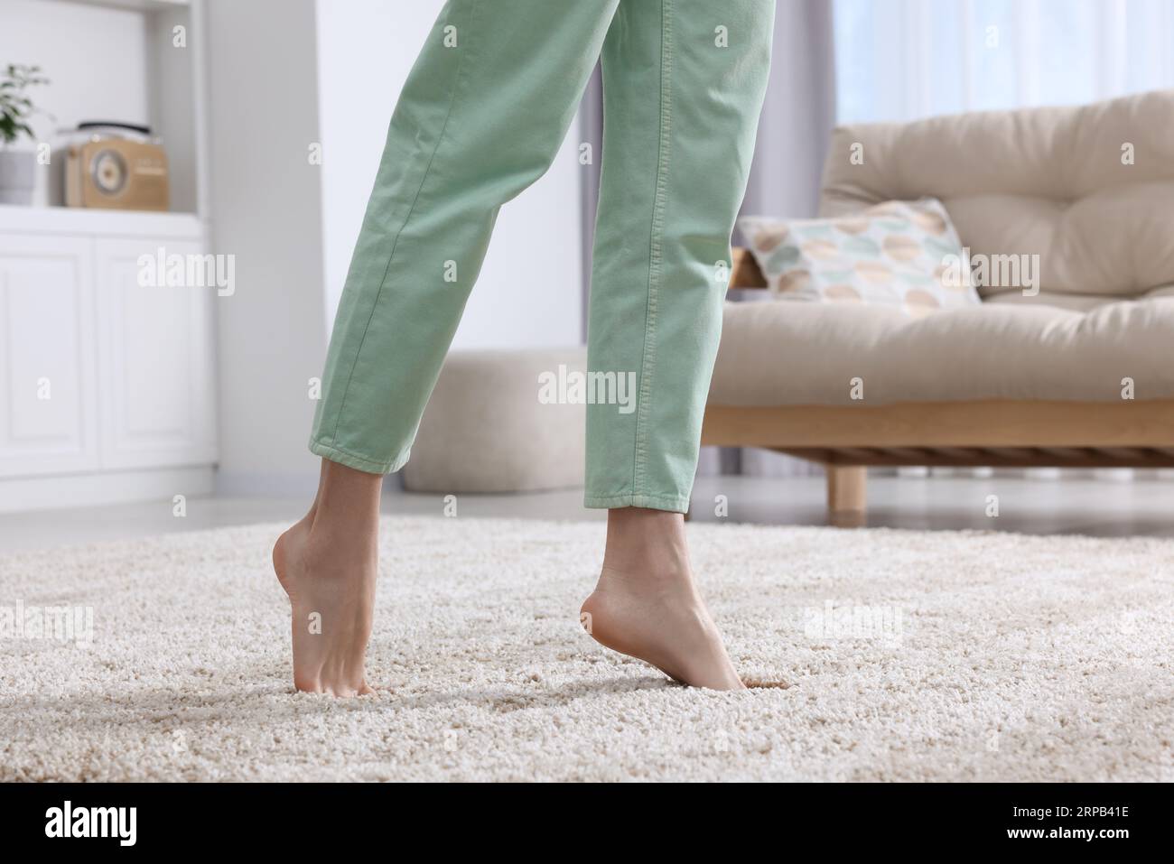 Walk On Rug Legs walking and carpet hi-res stock photography and images - Alamy