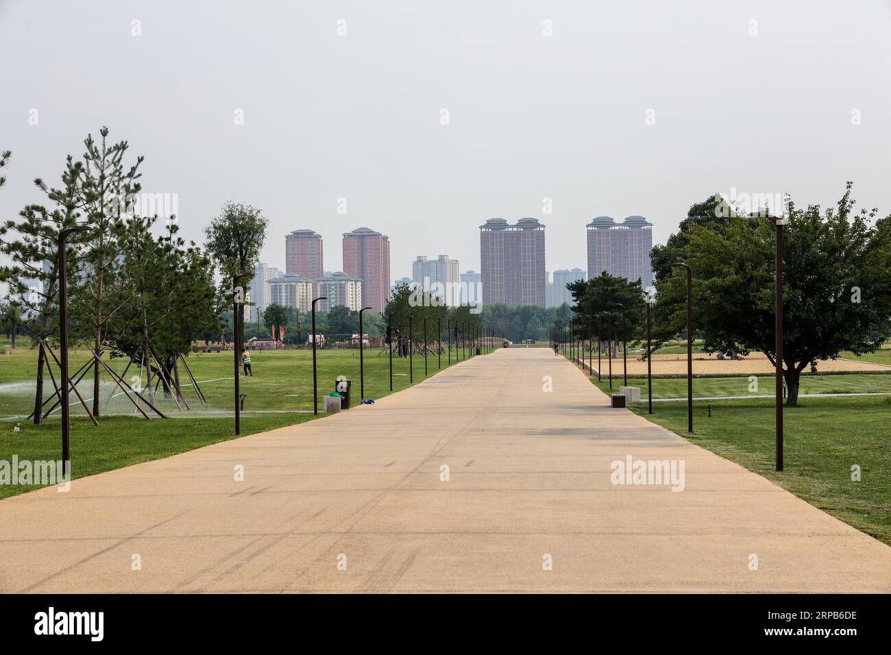 Aerial photo shows the Han Chang'an City Site in Xi'an City, northwest ...