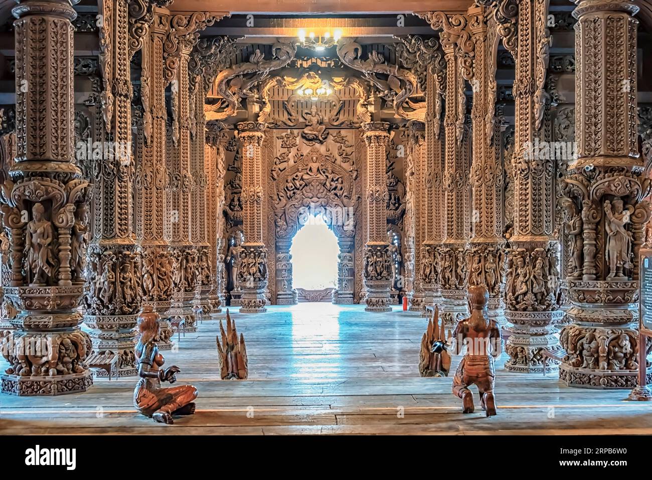 The Sanctuary of Truth in Naklua, Pattaya, Thailand Stock Photo