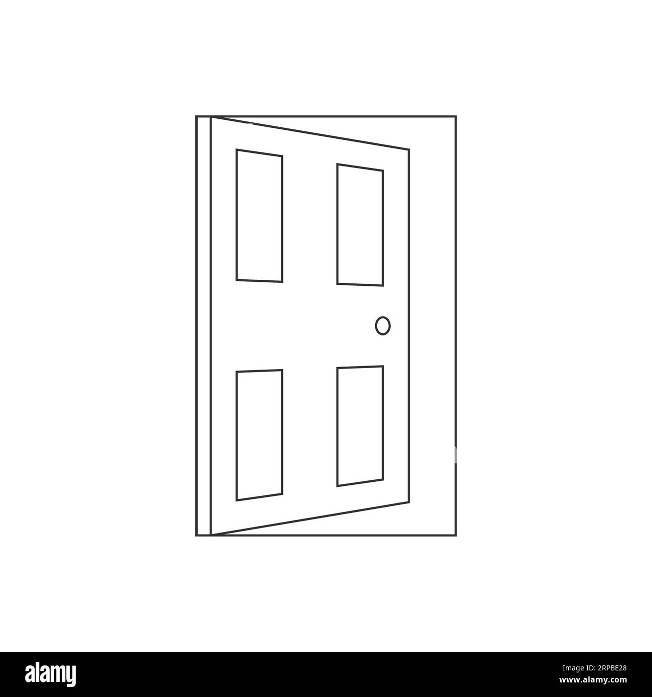 Open door line vector icon Stock Vector Image & Art Alamy