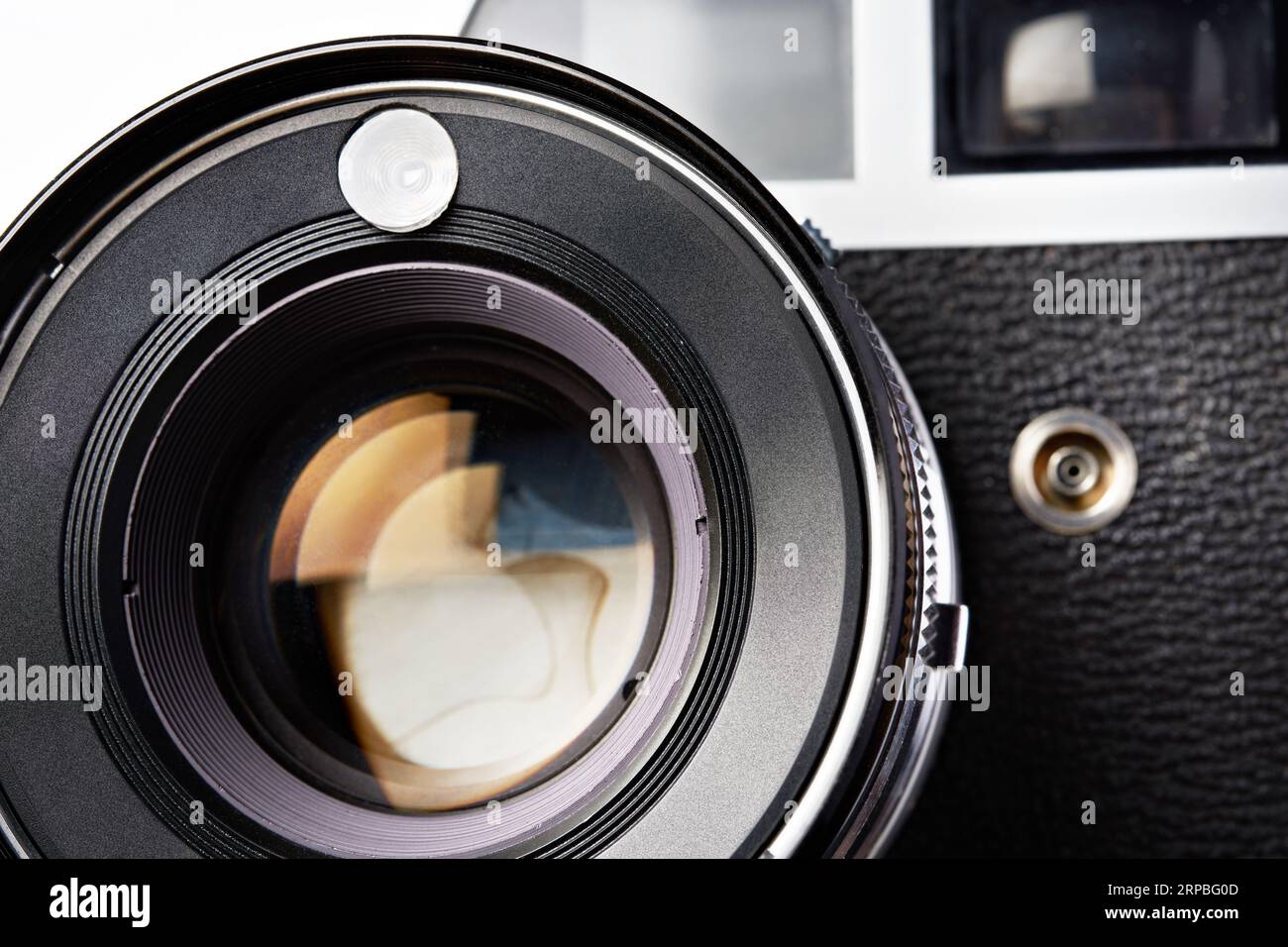 Vintage rangefinder camera retro 35mm film Stock Photo Alamy