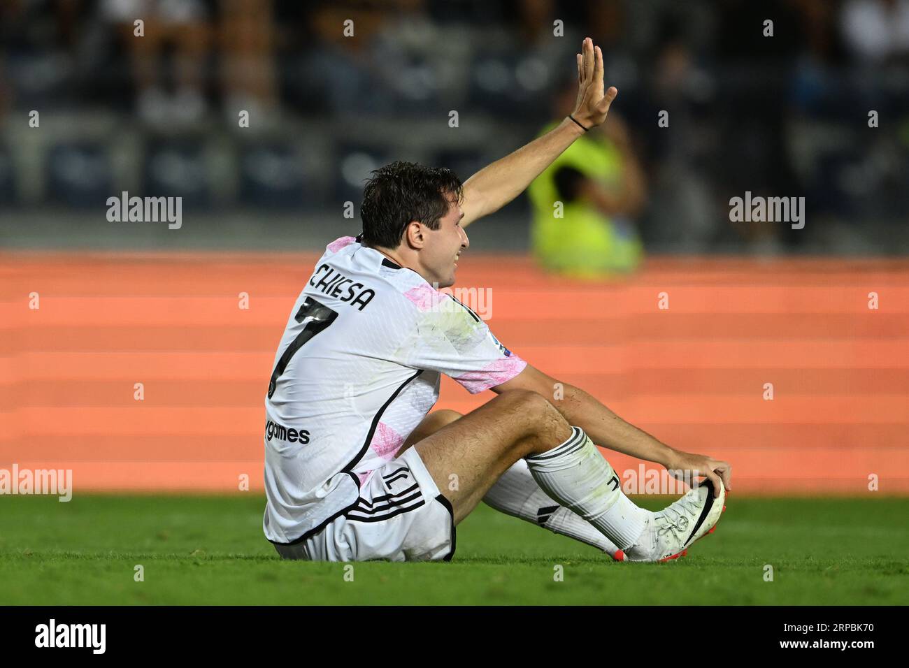 Federico Chiesa of Juventus Fc controls the ball during the Serie A match  between Juventus Fc and Acf Fiorentina Stock Photo - Alamy