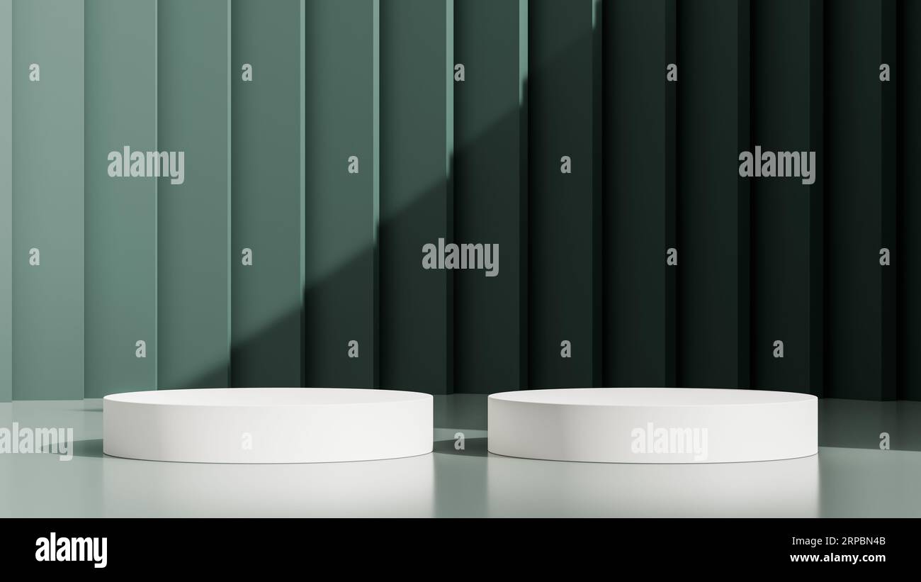 Abstract geometric white winner podium with black background Stock ...