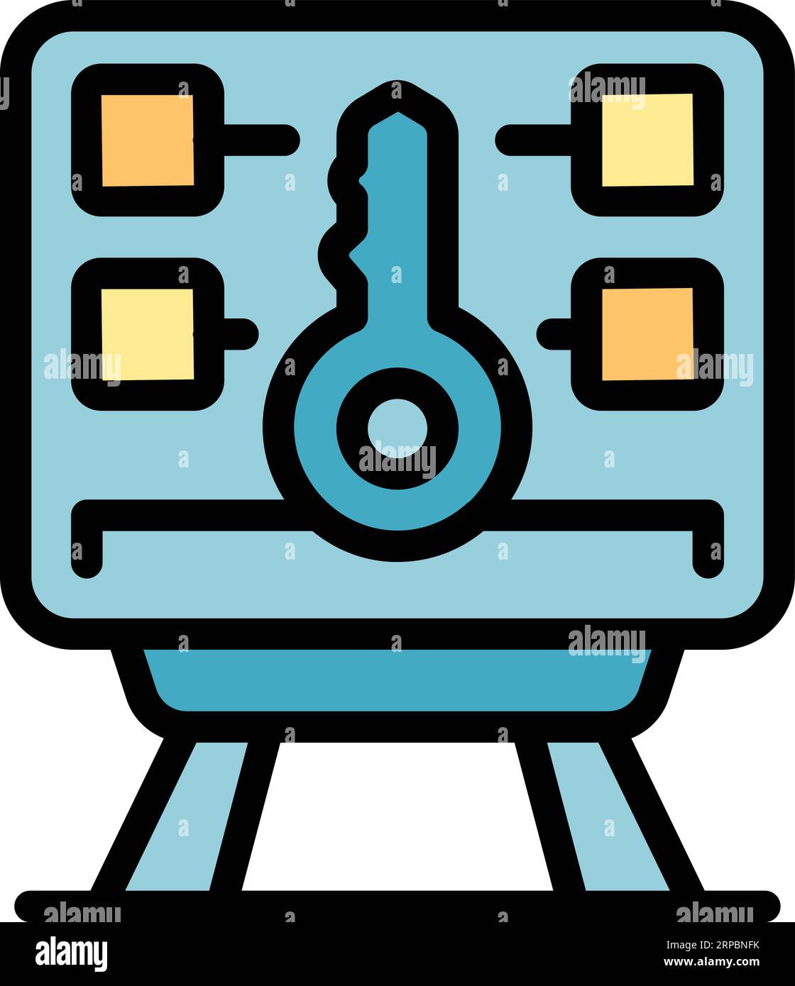 Key point board icon outline vector. Main business. Career summary ...