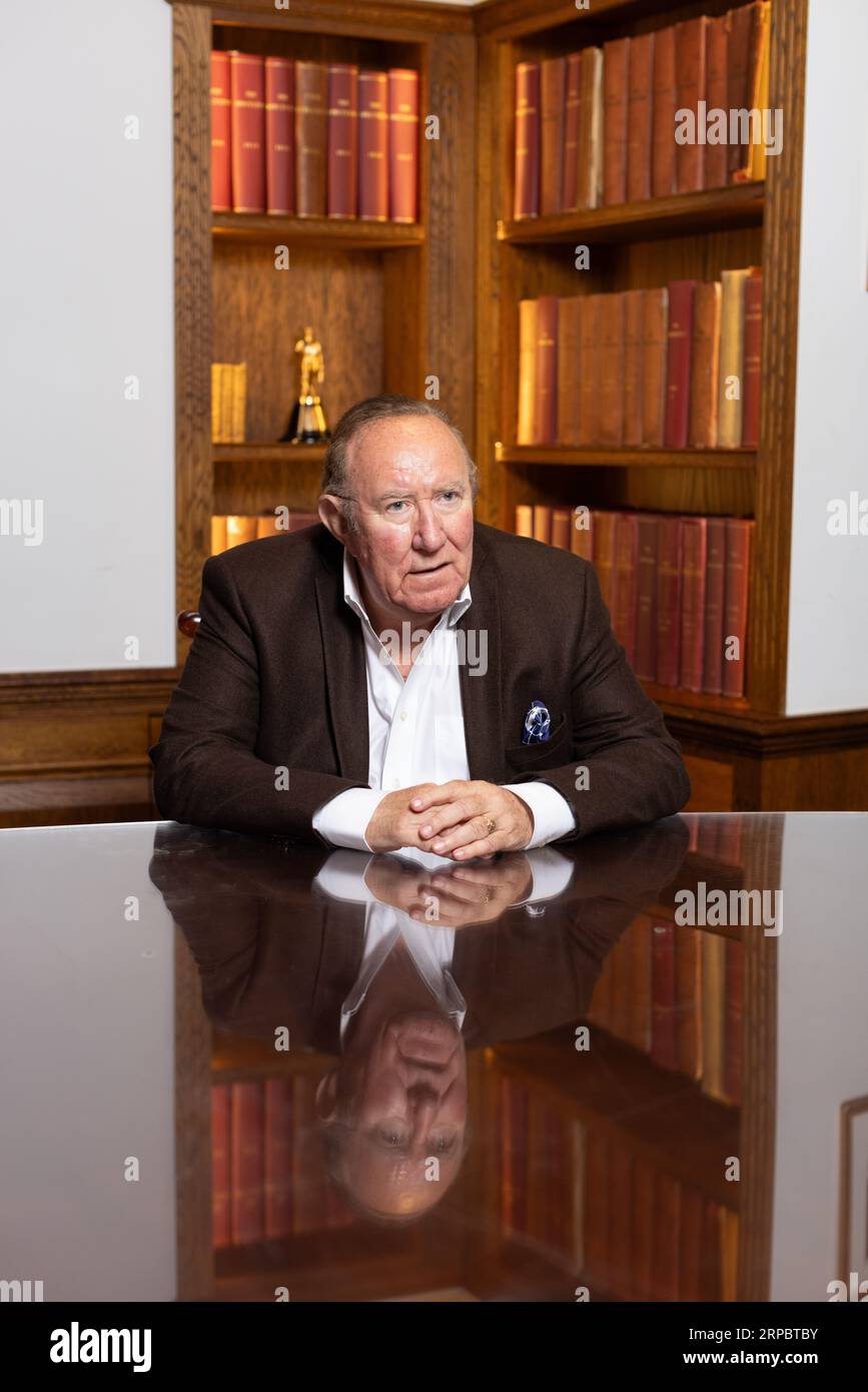 Andrew Neil, Scottish journalist and broadcaster who is chairman of The Spectator, photographed in the magazines offices, London, England, June 2023 Stock Photo