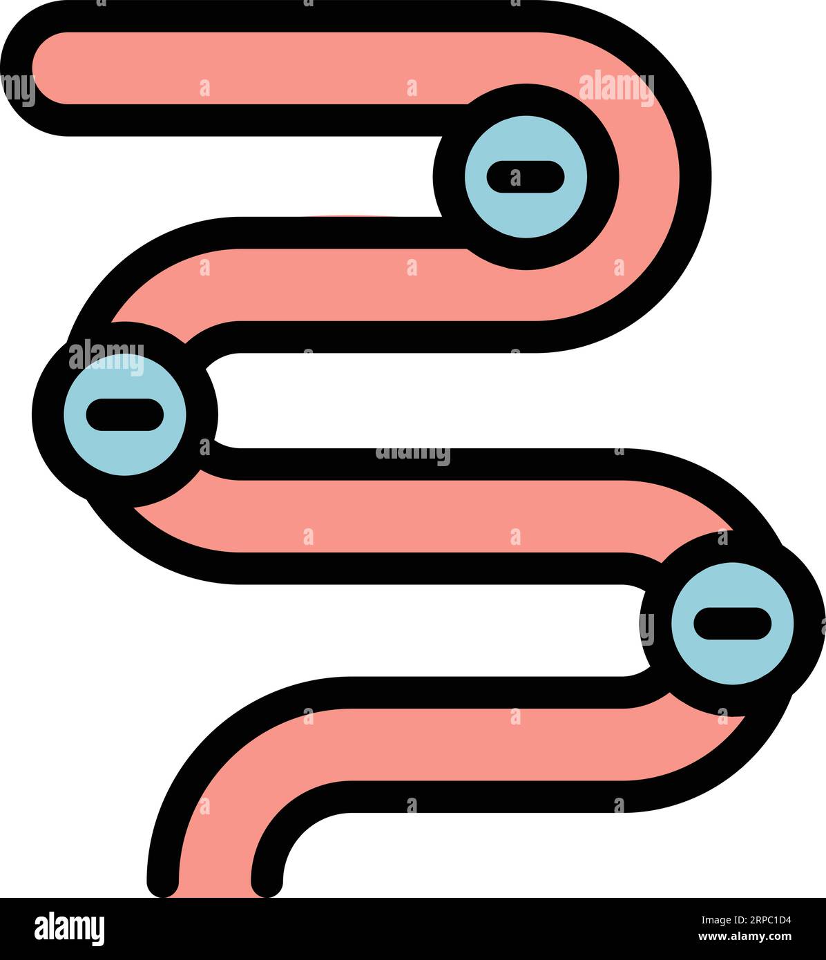 Acid ozone icon outline vector. Vitamin chain. Molecule protein color ...