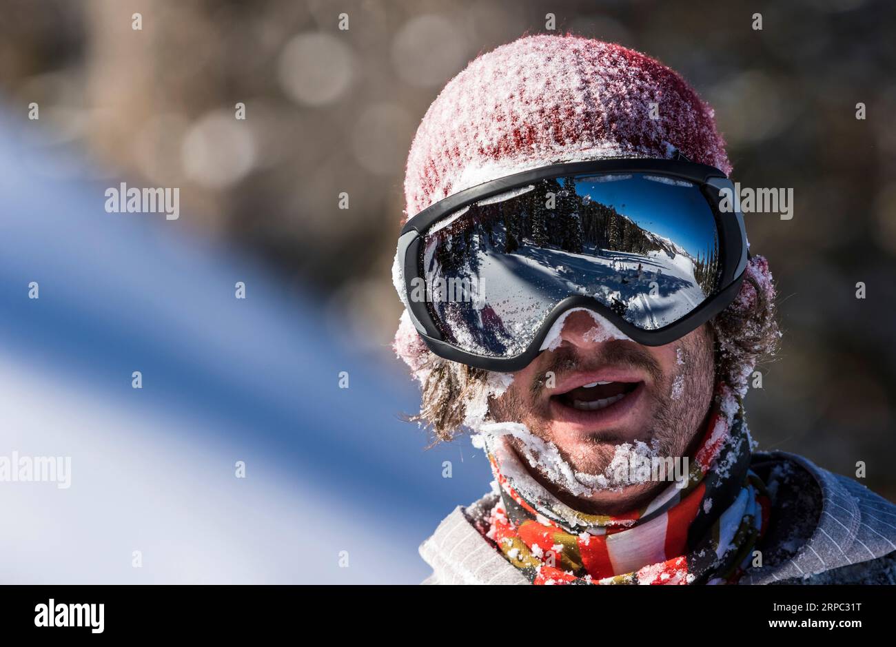 Backcountry Snowboarder Stock Photo