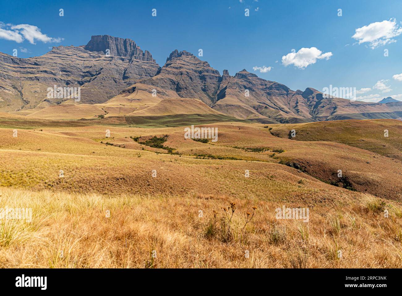 Mountain landscape in Drakensberg, South Africa Stock Photo