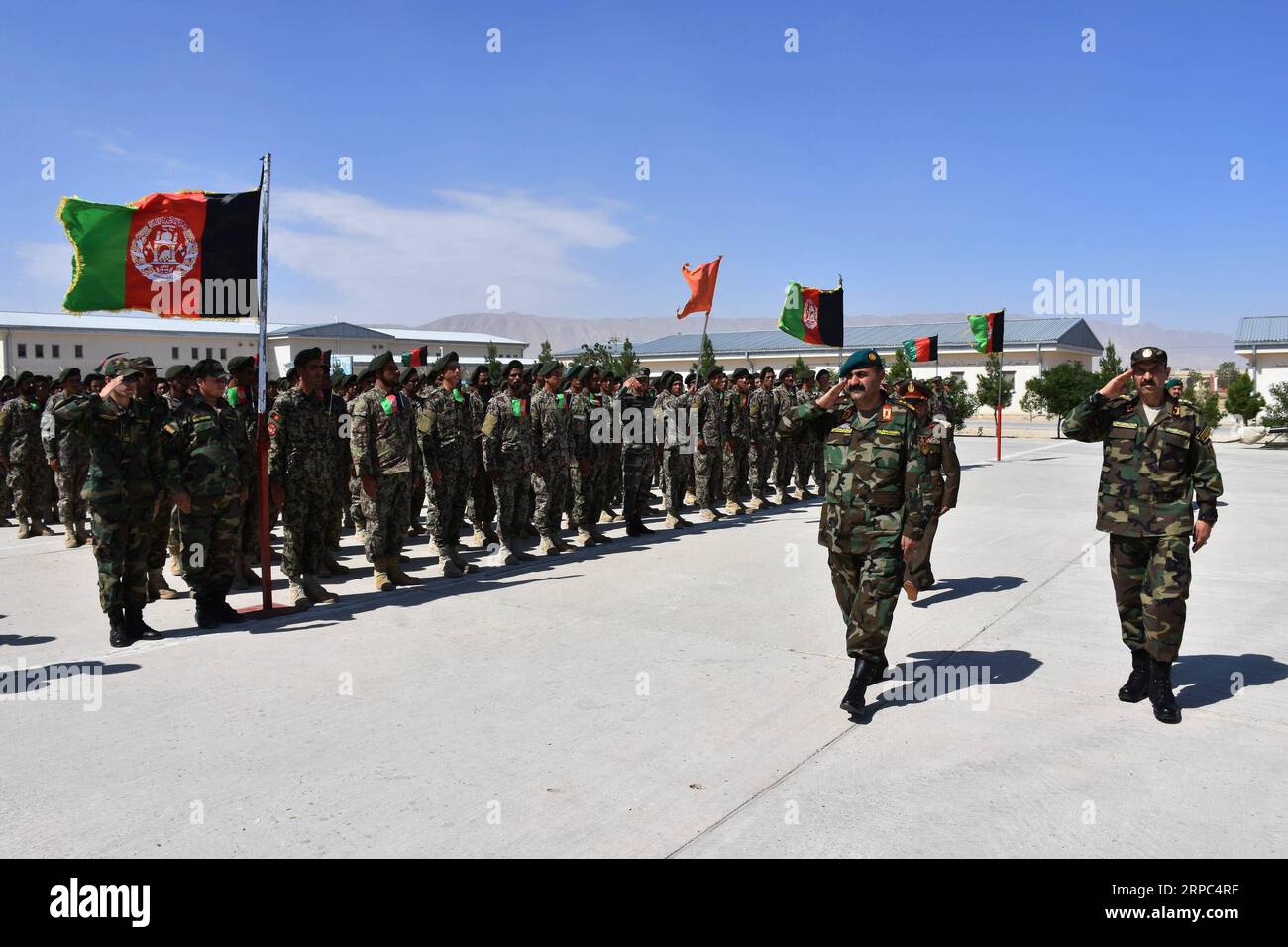 News Bilder des Tages (190623) -- MAZAR-E-SHARIF, June 23, 2019 -- Afghan army trainees take part in their graduation ceremony in Mazar-i-Sharif, capital of Balkh province in northern Afghanistan, June 23, 2019. A total of 1,207 youths joined the country s national army on Sunday after completing a 12-week military training course, an army statement said. ) AFGHANISTAN-BALKH-ARMY-GRADUATION CEREMONY KawaxBasharat PUBLICATIONxNOTxINxCHN Stock Photo