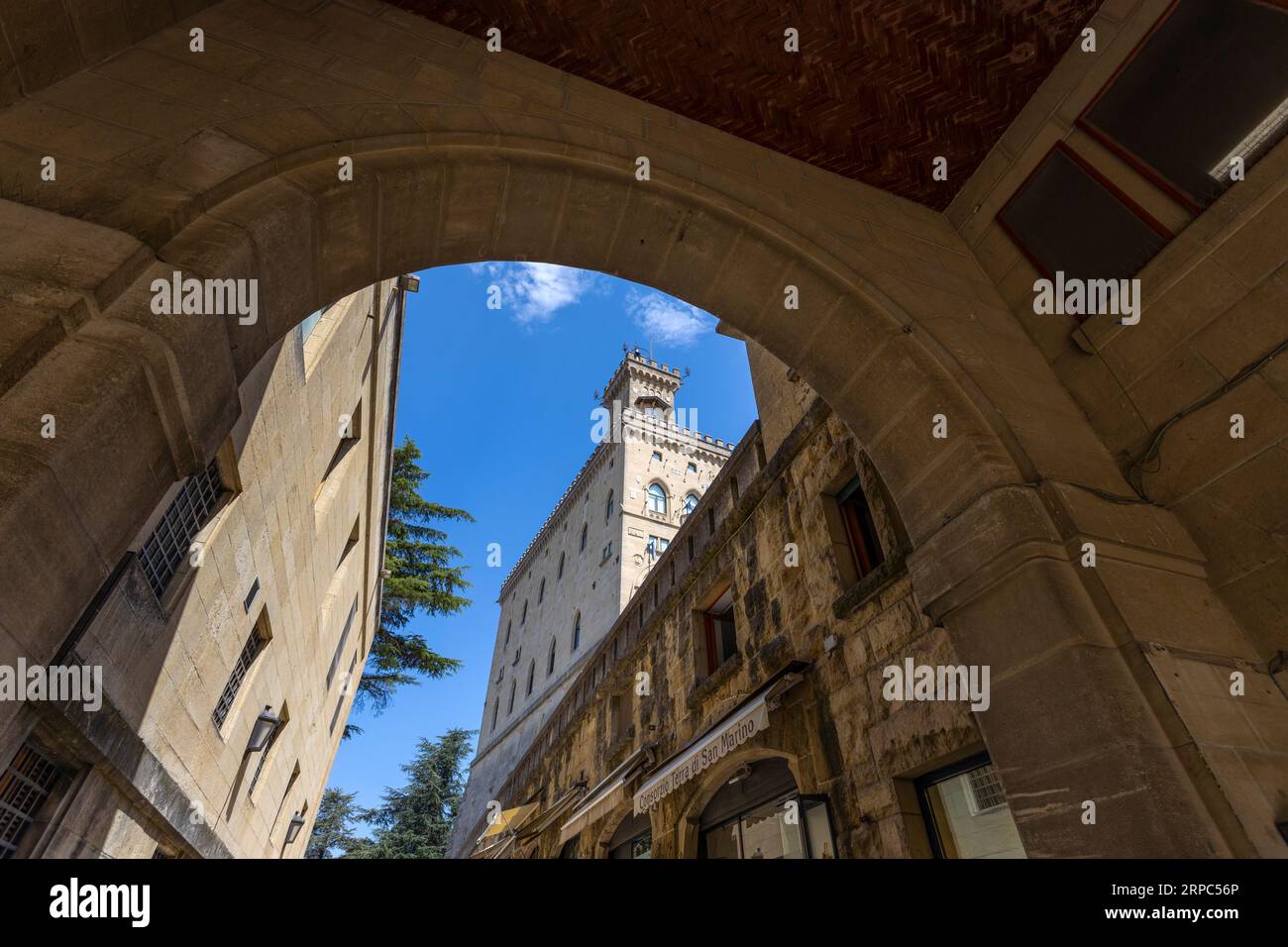 SAN MARINO, JULY 5 , 2022 - The Public Palace of the city of San Marino