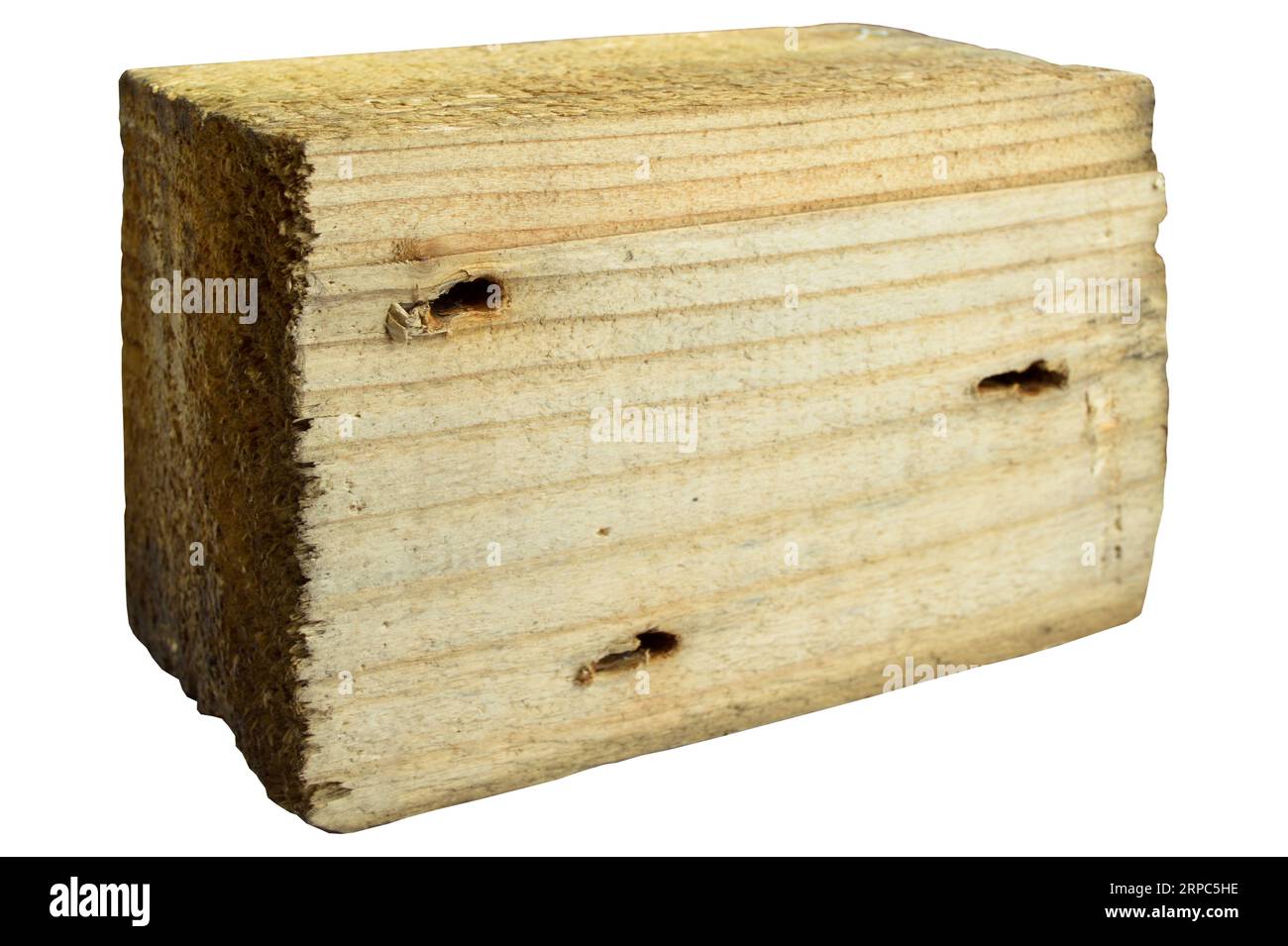 Natural pine wood cracked plank texture. Grain, cover. Isolated on