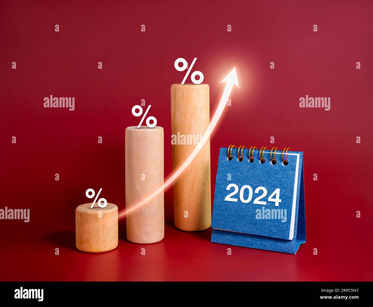 Sales profit report 2025 banner background. Rise up arrow and