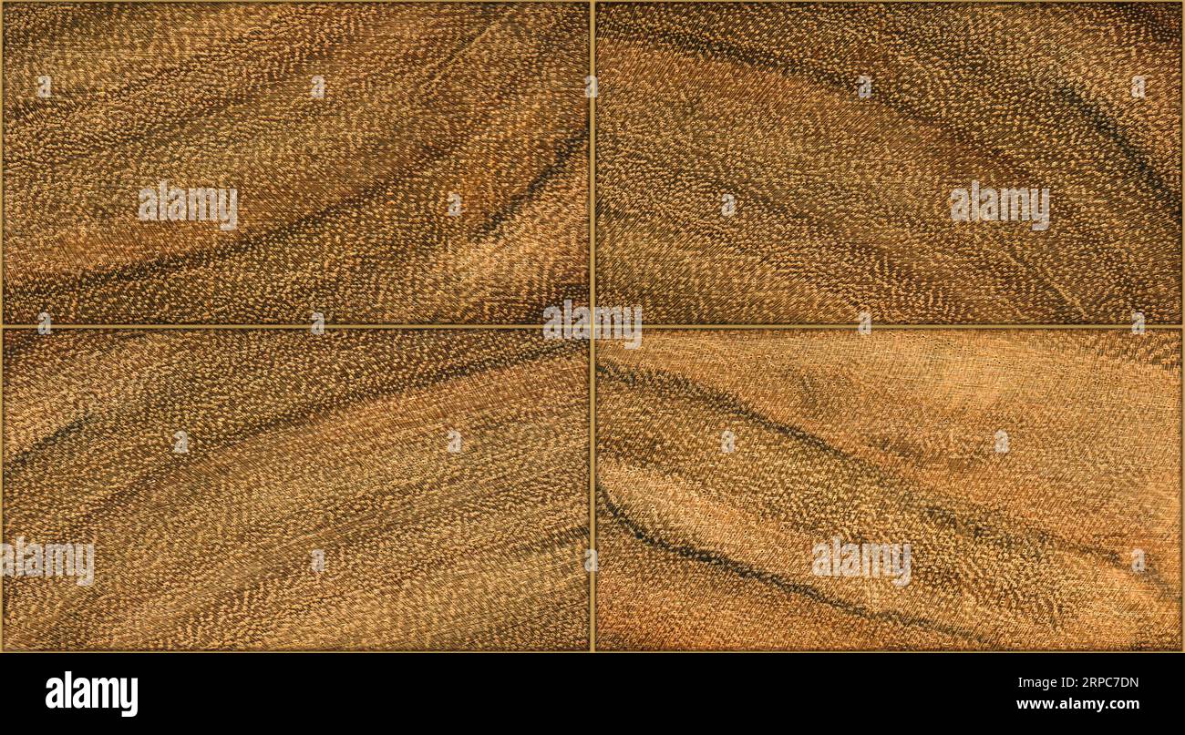 Wooden look beige and brown rectangular seamless ceramic tile, ceramic and wood abstract background texture pattern Stock Photo