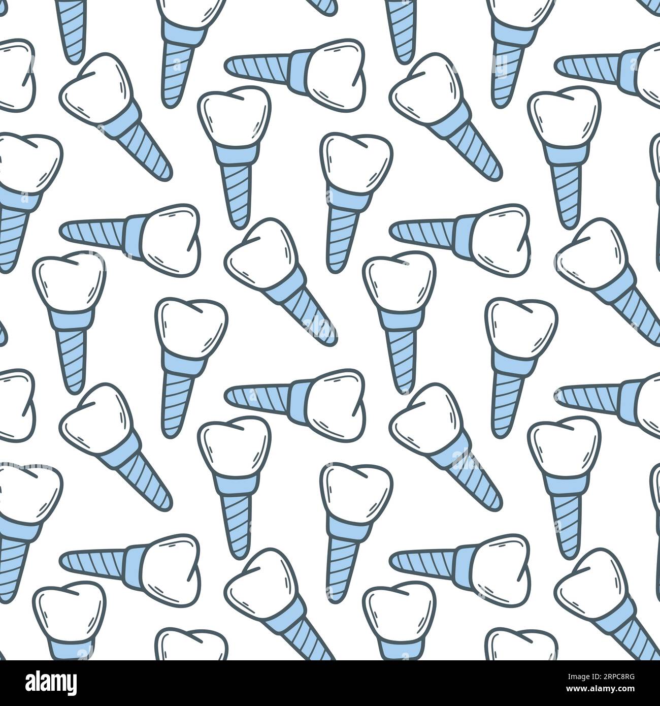 Dental implant seamless pattern vector illustration Stock Vector Image ...