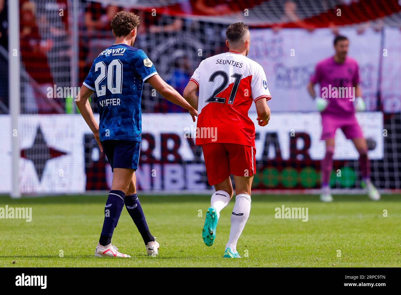 UTRECHT, NETHERLANDS - SEPTEMBER 3: Mats Seuntjens (FC Utrecht) has a wrongly written name on his shirt during the Eredivisie match of FC Utrecht and Stock Photo