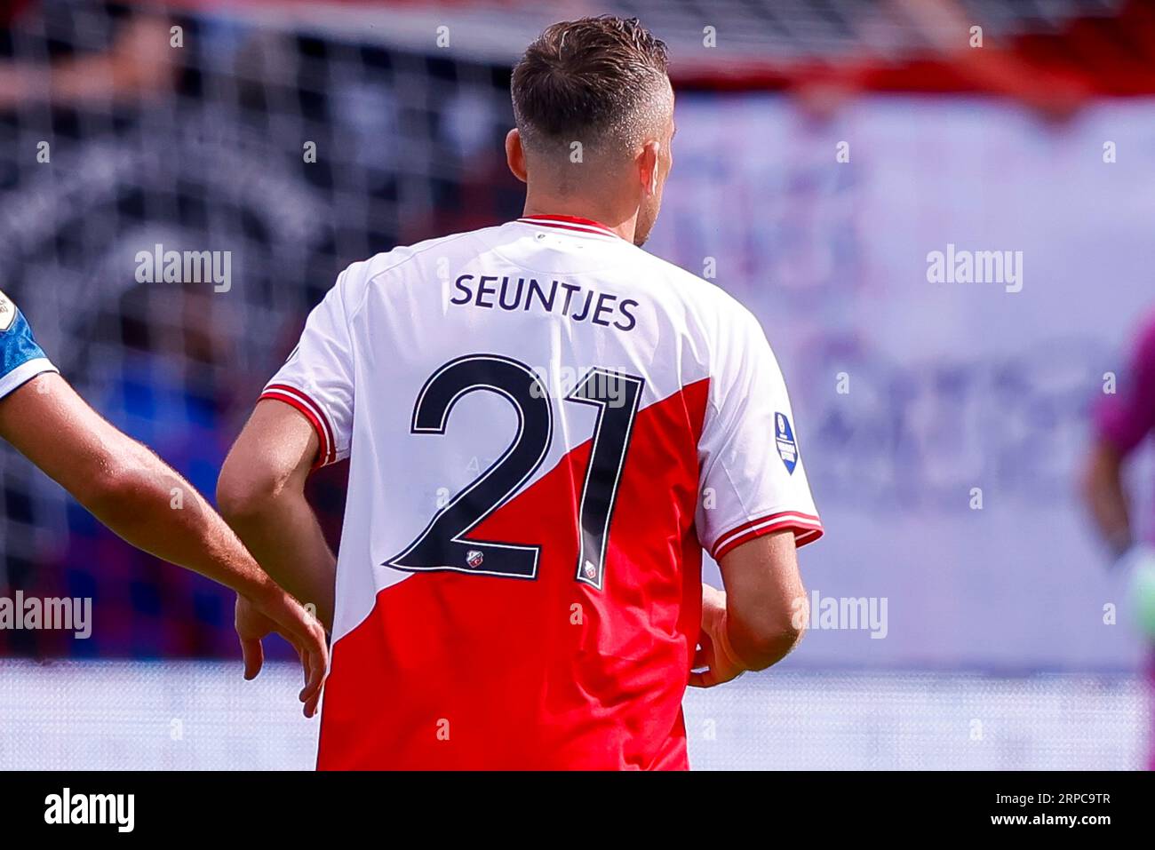 UTRECHT, NETHERLANDS - SEPTEMBER 3: Mats Seuntjens (FC Utrecht) has a wrongly written name on his shirt during the Eredivisie match of FC Utrecht and Stock Photo