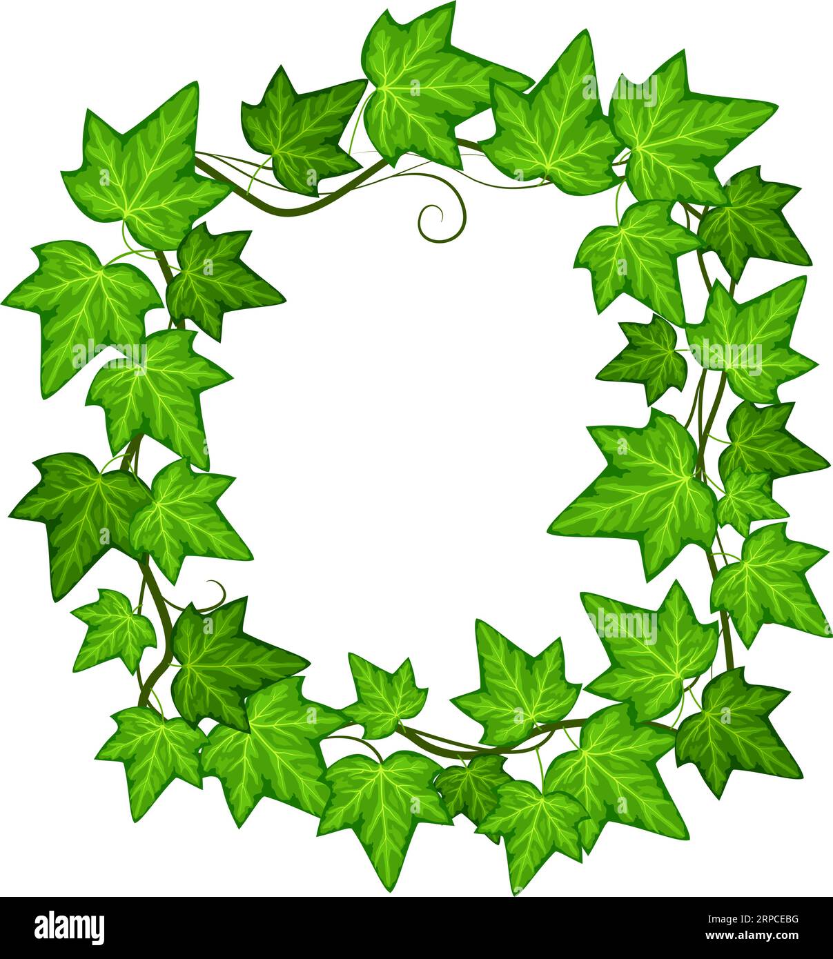 Ivy vine frame. Square border with green leaves Stock Vector Image
