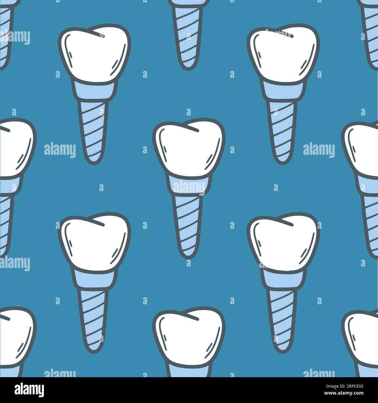 Dental implantation seamless pattern vector illustration Stock Vector ...