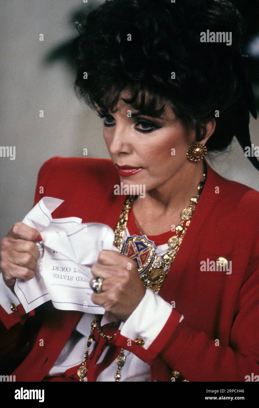 Dynasty Tv Series Joan Collins Linda Evans Stock Photo Alamy