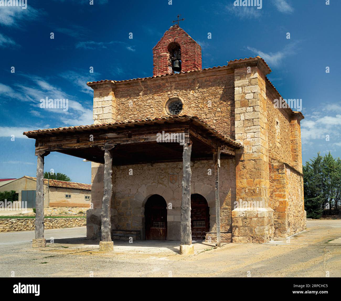 The hermitage of La Soledad de Berlanga de Duero, Soria, Spain Stock Photo
