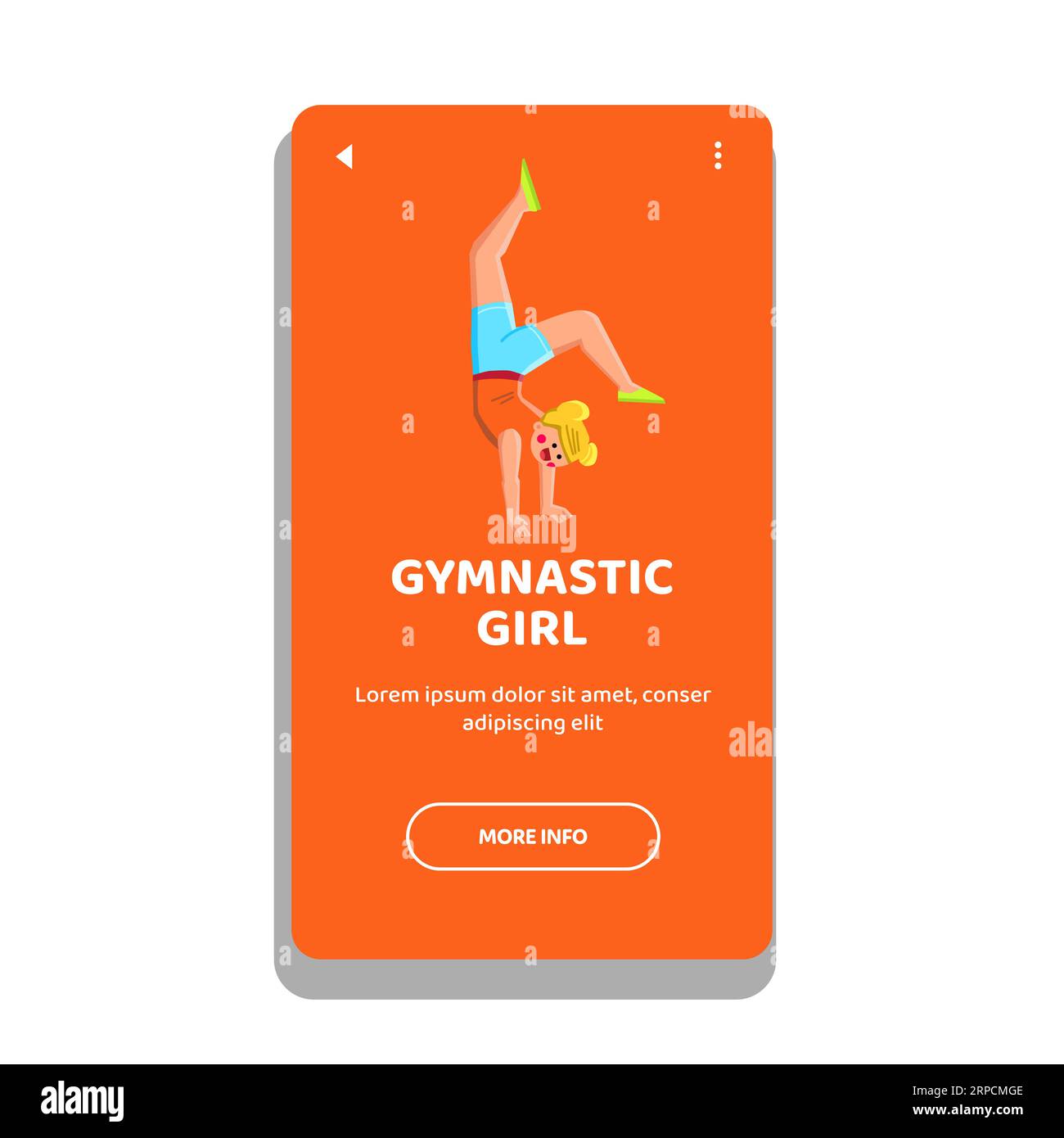 cute gymnastic girl vector Stock Vector Image & Art Alamy