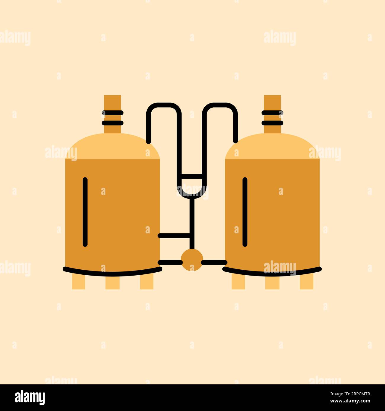 Brewing process black line icon. Pictogram for web page, mobile app ...