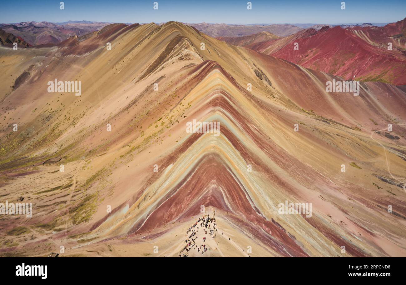 Vinicunca, Mountain seven colors, Cusco Peru. Rainbow Mountain, The ...
