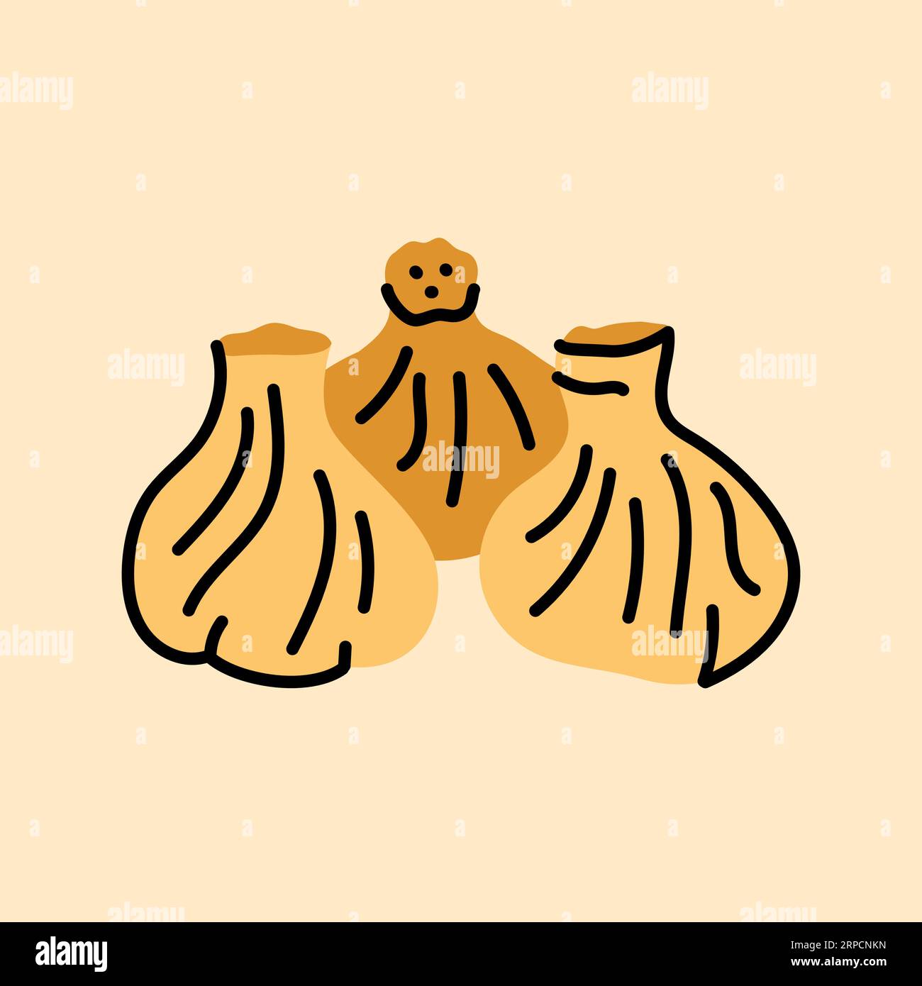 Khinkali black line icon. Pictogram for web page, mobile app, promo ...