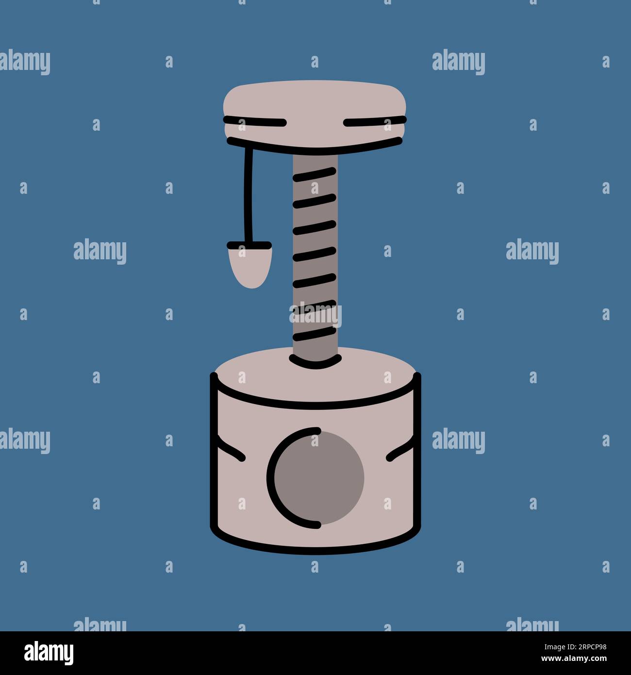 Rope cat scratcher black line icon. Pictogram for web page, mobile app ...