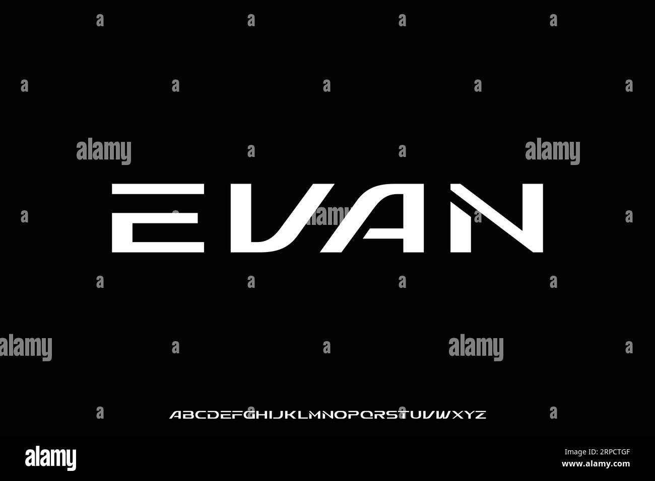 Modern Sophisticated Abstract Alphabet Display Font Vector. Futuristic ...