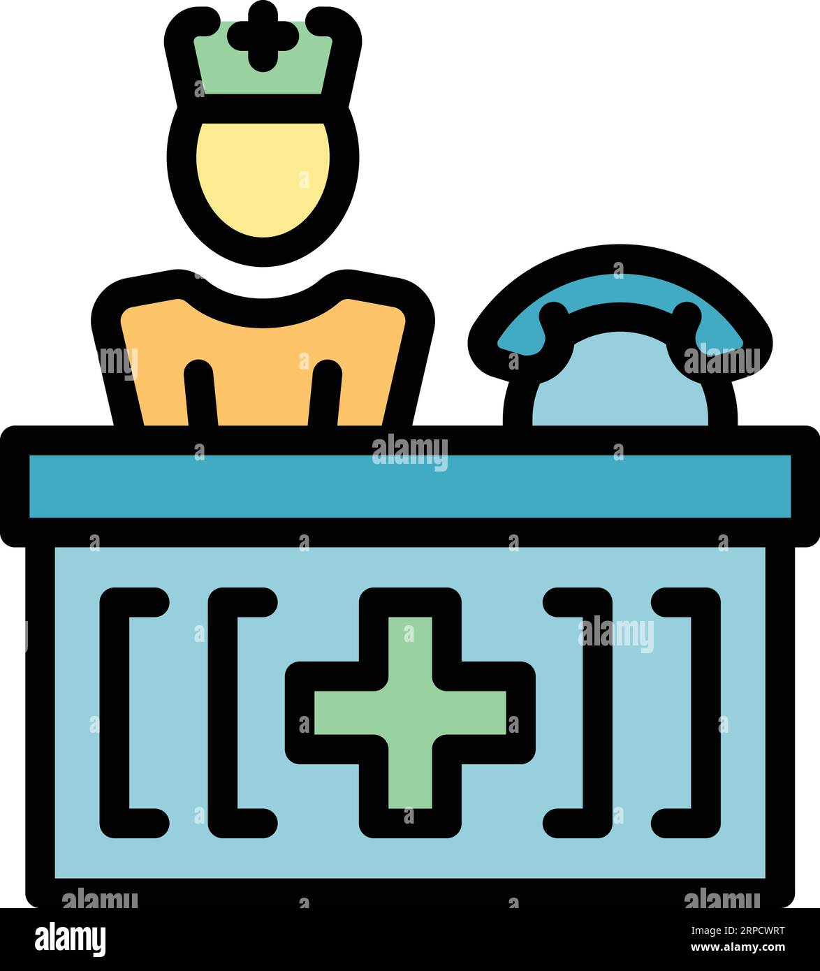 Hospital reception icon outline vector. Emergency room. Clinic office