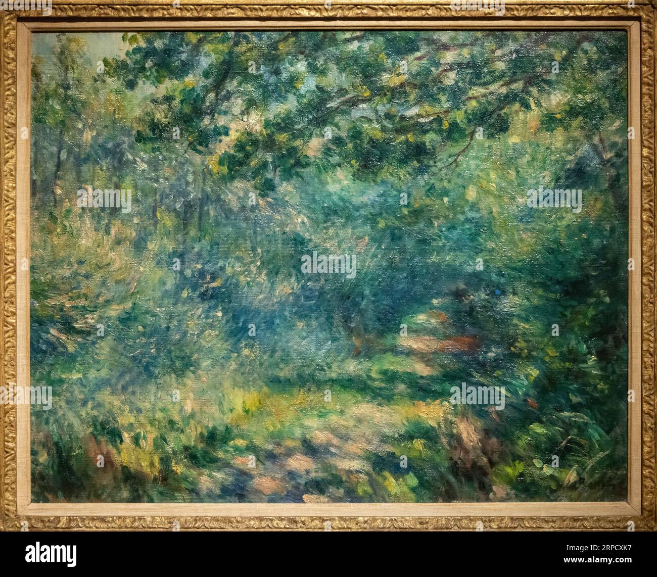 Pierre-Auguste Renoir, l'Allée au bois (The Woodland Path), c. 1874-1880, oil on canvas, Ulster Museum, Belfast, Northern Ireland, UK Stock Photo