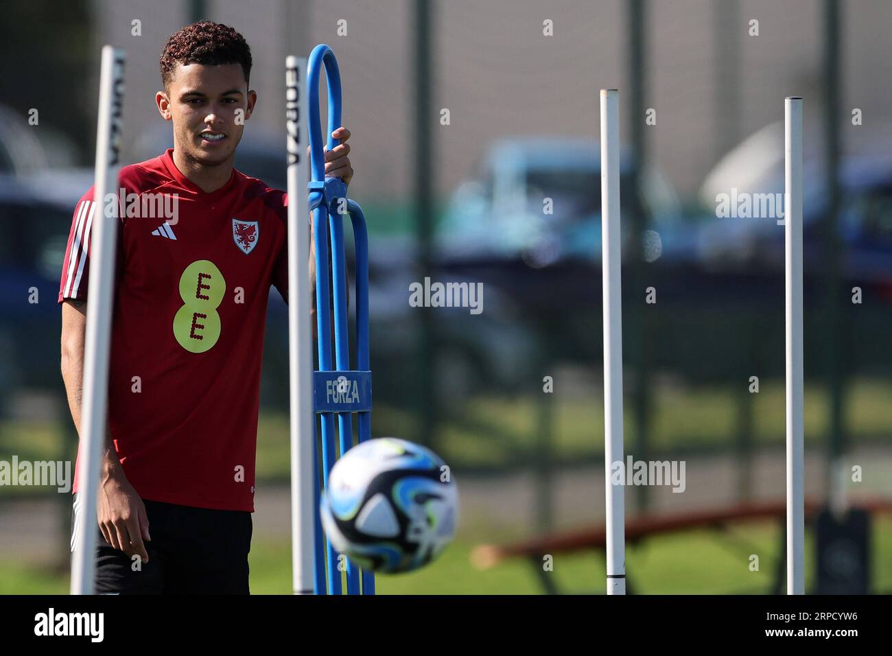 Cardiff, UK. 10th Sep, 2023. Aaron Ramsey of Wales during the Wales football  team training at Hensol, Vale of Glamorgan in South Wales on Sunday 10th  September 2023. The team are training